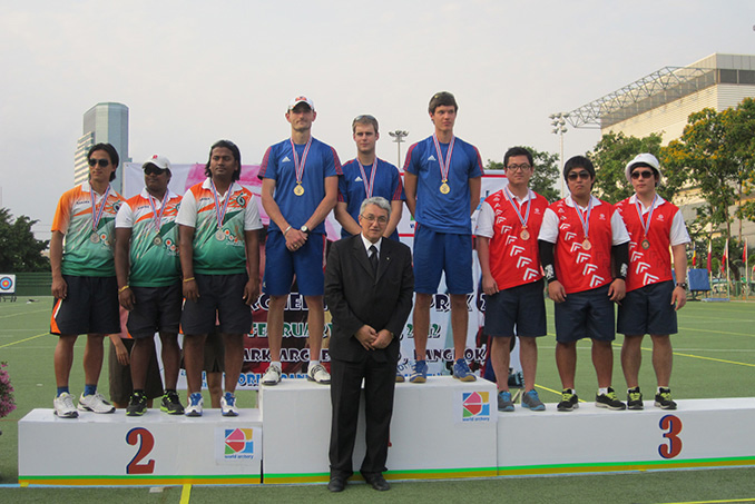 2012년 태국 아시아 그랑프리 1차 남자 단체 모습입니다.