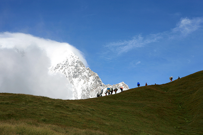 코오롱 챌린지팀 안나푸르나 모습입니다.
