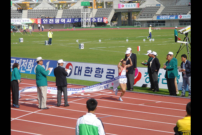 2005년 전국체전 골인입니다.