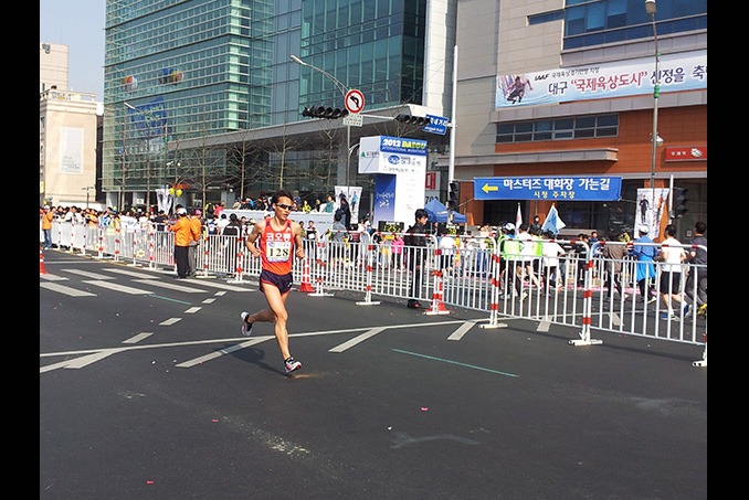 2012년 대구국제마라톤 참가한 장종수 선수 입니다.